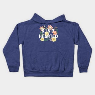 Kind Hearted (white) floral Kids Hoodie